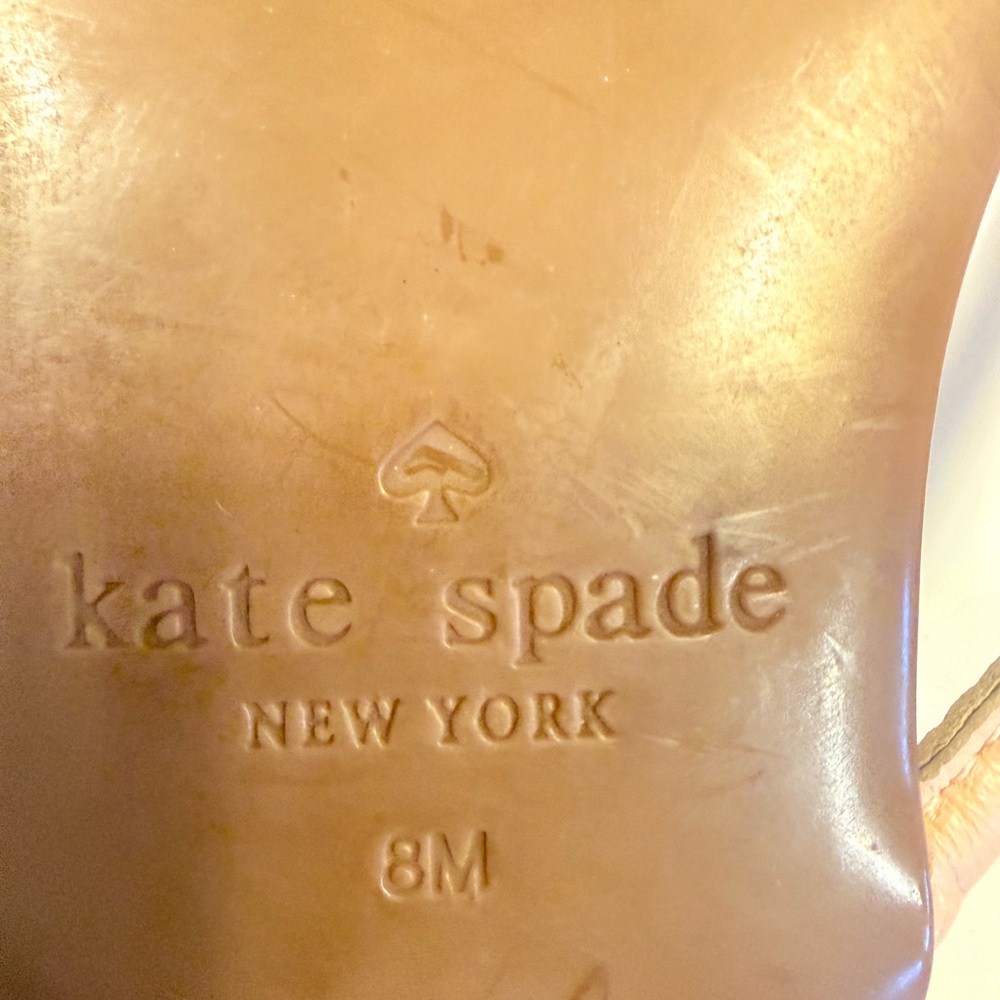 Kate Spade New York Mistic Bow Flat Thong Pale Pink Leather Sandal Size 8 - Picture 11 of 12